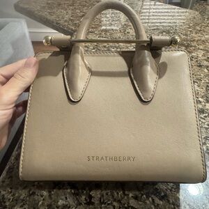 Strathberry Beige Nano Tote